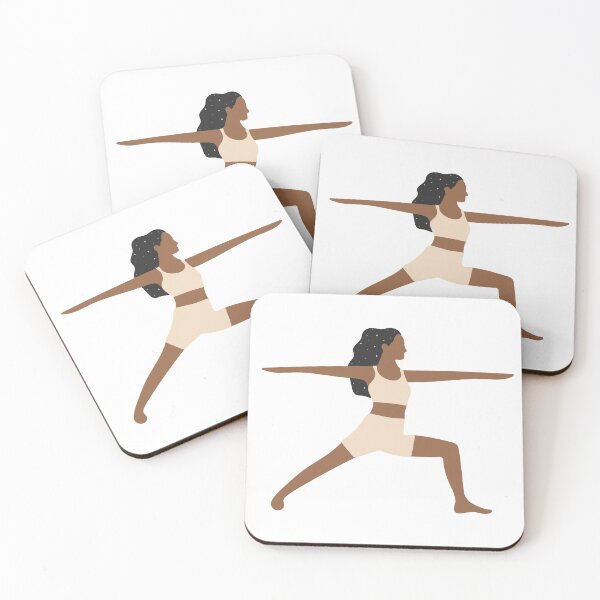 Item preview, Warrior II Pose Yoga Galaxy Hair designed and sold by artsyvectors.