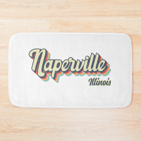Artikelvorschau, Naperville Stadt Illinois Retro Vintage 70er Regenbogen entworfen und verkauft von Teelogic.