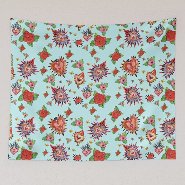 Item preview, Sacred Hearts & Flowers Pattern  designed and sold by TinaSalazar.