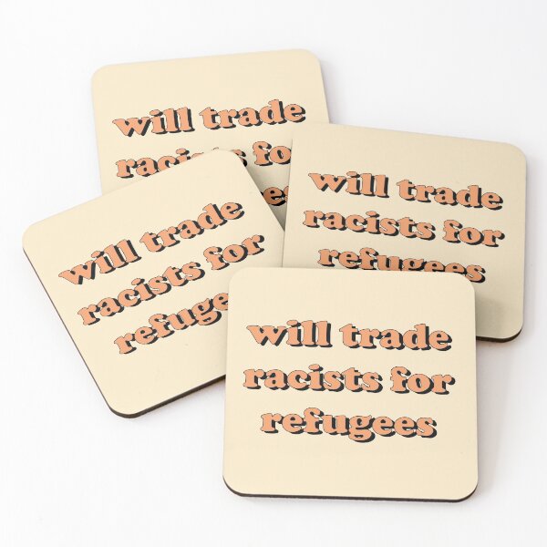 Item preview, Will Trade Racists for Refugees Typography  designed and sold by Freshfroot.