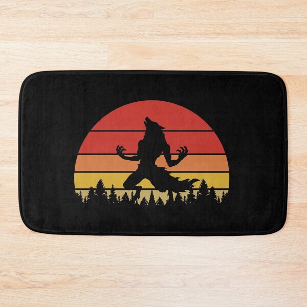 Item preview, Retro Sunset Halloween Howling Werewolf designed and sold by RoguePixel.