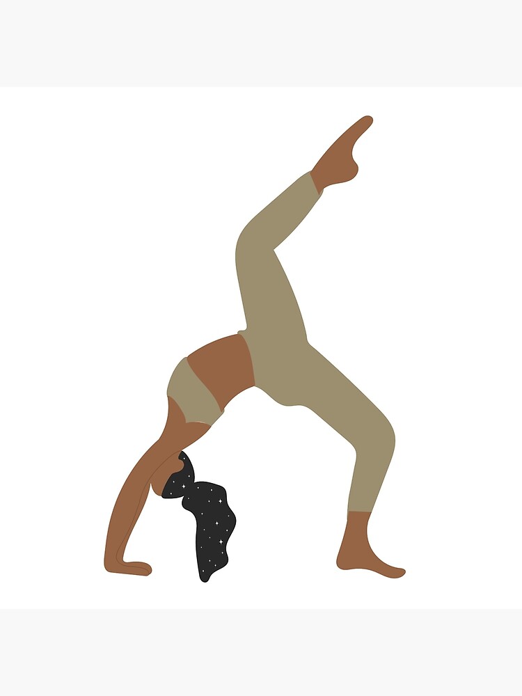 One-Legged Upward-Facing Bow Pose Yoga Galaxy Hair