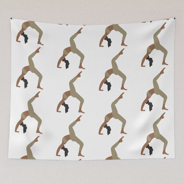 Item preview, One-Legged Upward-Facing Bow Pose Yoga Galaxy Hair designed and sold by artsyvectors.