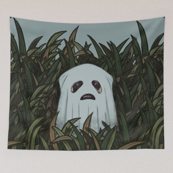 Item preview, Vintage ghost pug in the field designed and sold by Luan Huynh.