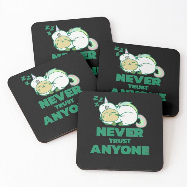 Item preview, Never trust anyone - cat sleeps unicorn - never trust anyone designed and sold by emm-j.