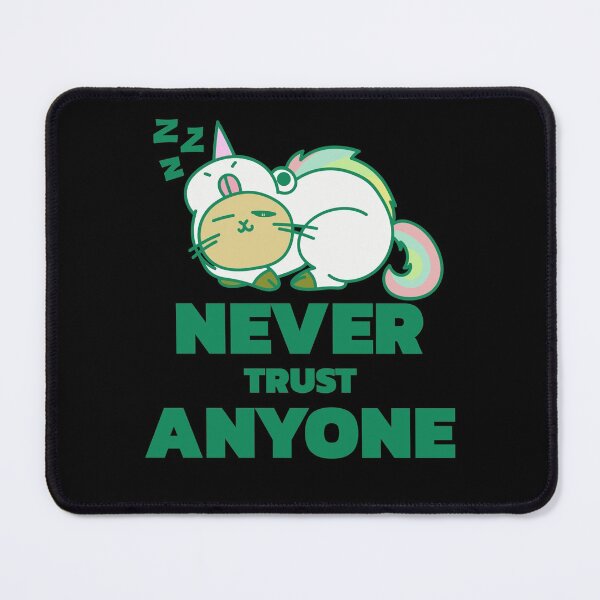 Item preview, Never trust anyone - cat sleeps unicorn - never trust anyone designed and sold by emm-j.