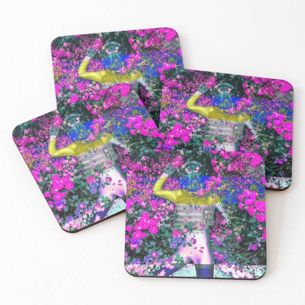 Item preview, Astronaut Cyborg Lying in a Field Glitch Art designed and sold by glitchhub.