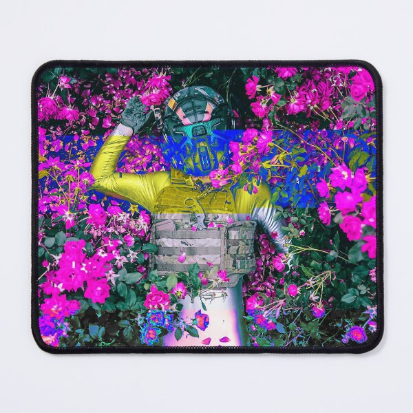 Item preview, Astronaut Cyborg Lying in a Field Glitch Art designed and sold by glitchhub.