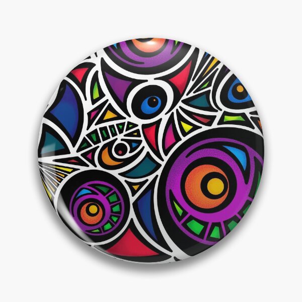 Item preview, Colourful Neon Geometric Abstract with Black Lines designed and sold by Amanda Lucas.