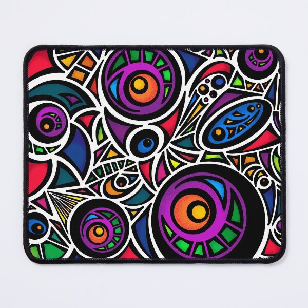 Item preview, Colourful Neon Geometric Abstract with Black Lines designed and sold by Amanda Lucas.