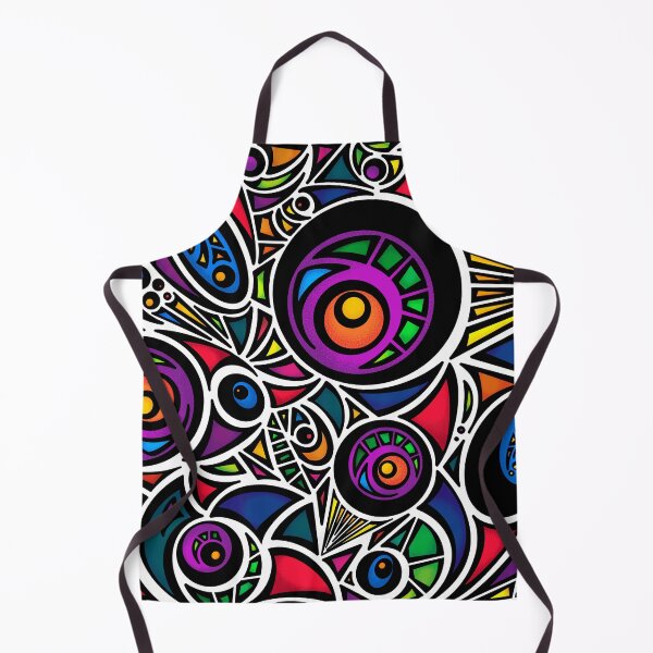 Item preview, Colourful Neon Geometric Abstract with Black Lines designed and sold by Amanda Lucas.