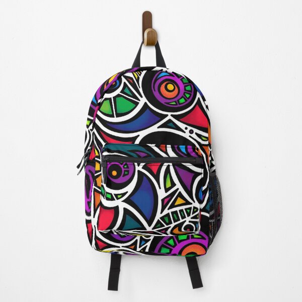 Item preview, Colourful Neon Geometric Abstract with Black Lines designed and sold by Amanda Lucas.