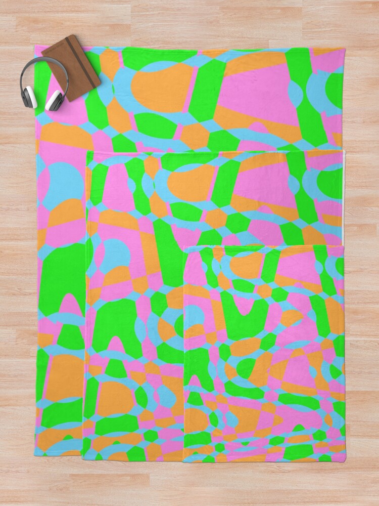 Thumbnail 5 of 6, Throw Blanket, Colorful Pattern Texture Design designed and sold by BeccaKenDesigns.