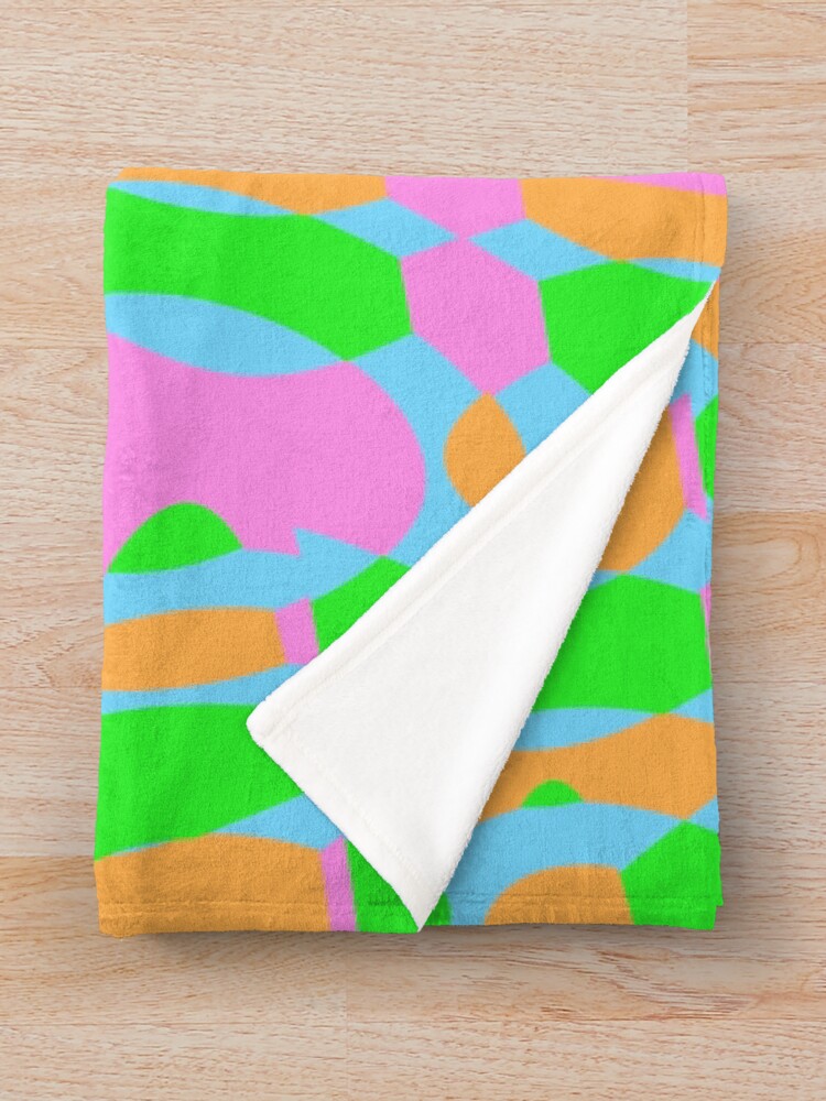 Thumbnail 3 of 6, Throw Blanket, Colorful Pattern Texture Design designed and sold by BeccaKenDesigns.