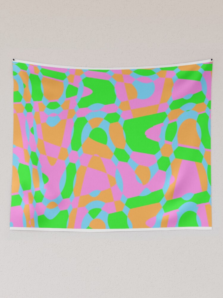 Thumbnail 2 of 3, Tapestry, Colorful Pattern Texture Design designed and sold by BeccaKenDesigns.
