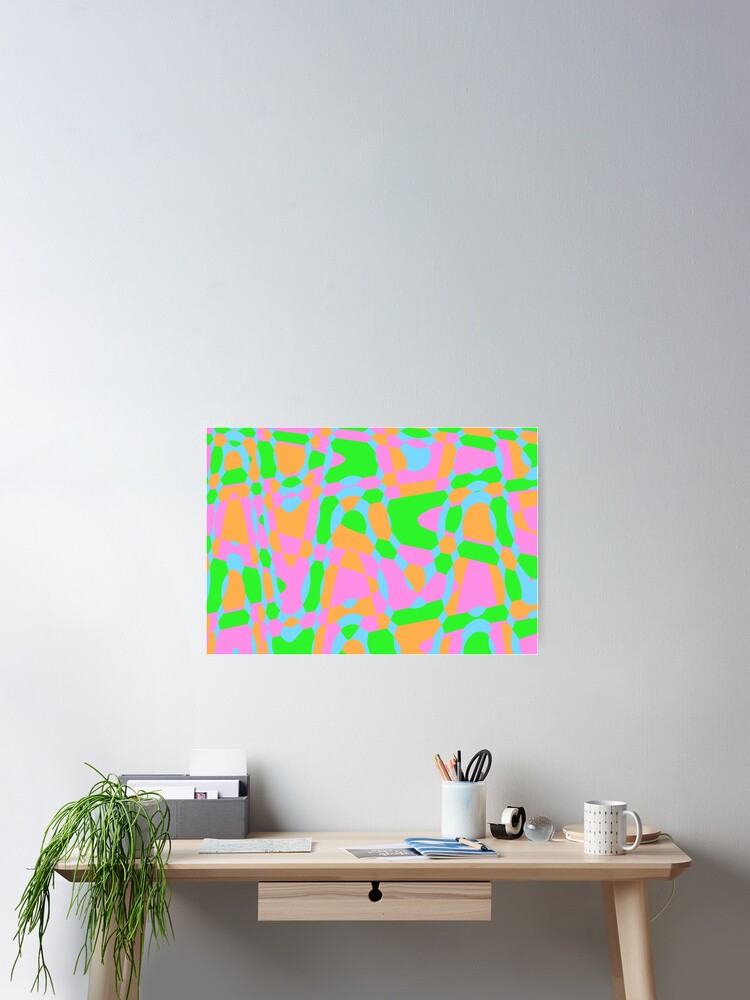 Thumbnail 2 of 3, Poster, Colorful Pattern Texture Design designed and sold by BeccaKenDesigns.