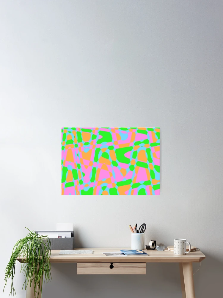 Thumbnail 2 of 3, Poster, Colorful Pattern Texture Design designed and sold by BeccaKenDesigns.