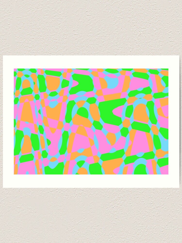 Thumbnail 1 of 3, Art Print, Colorful Pattern Texture Design designed and sold by BeccaKenDesigns.