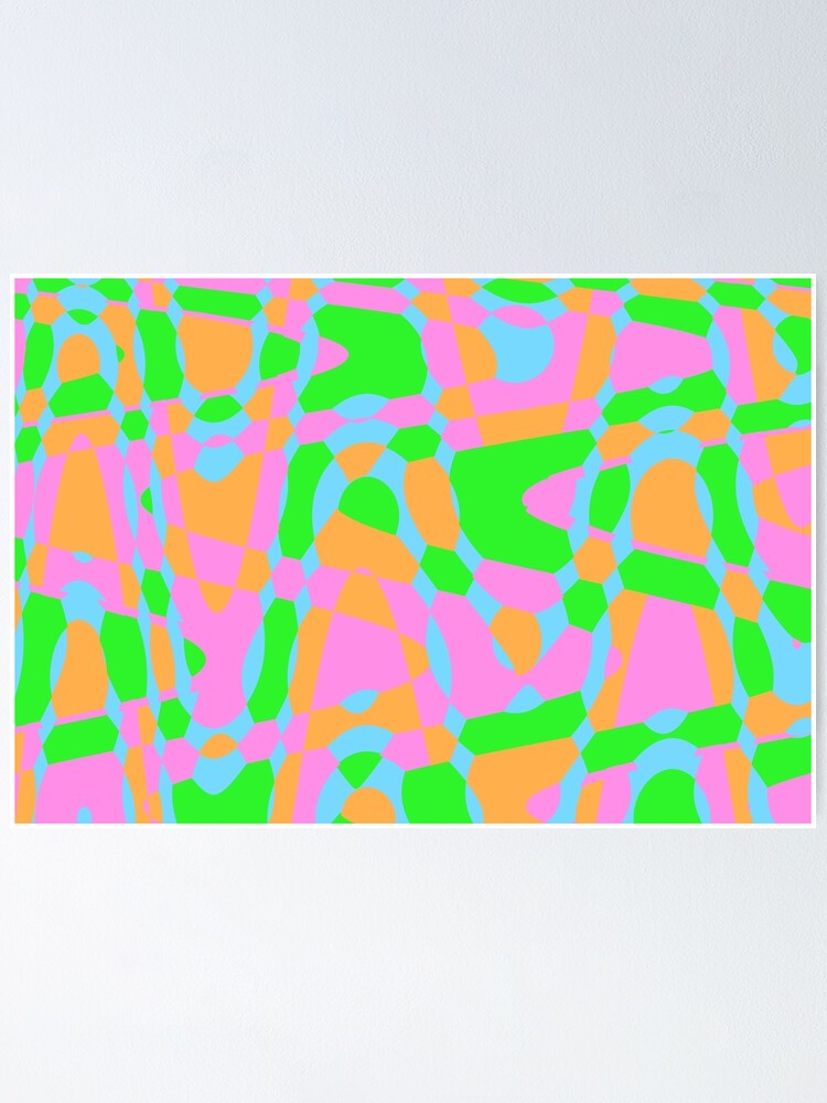 Thumbnail 1 of 3, Poster, Colorful Pattern Texture Design designed and sold by BeccaKenDesigns.
