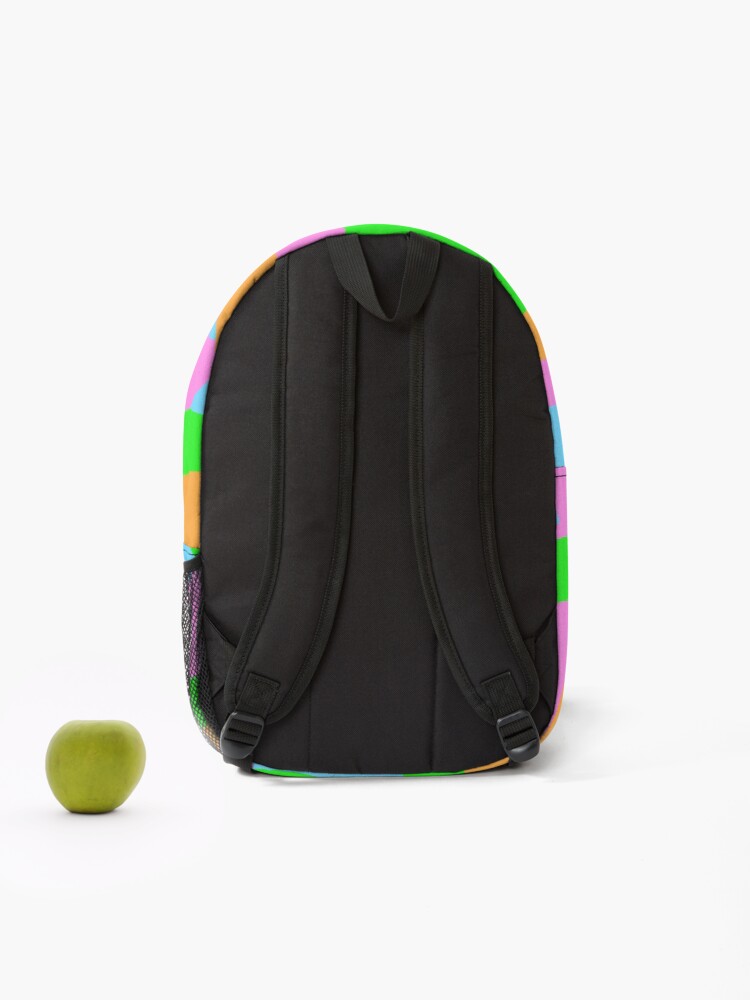 Thumbnail 2 of 3, Backpack, Colorful Pattern Texture Design designed and sold by BeccaKenDesigns.