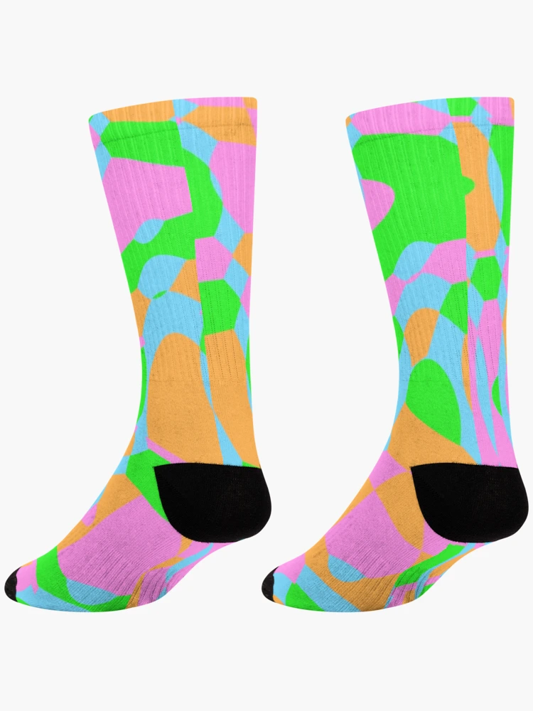 Thumbnail 4 of 5, Socks, Colorful Pattern Texture Design designed and sold by BeccaKenDesigns.