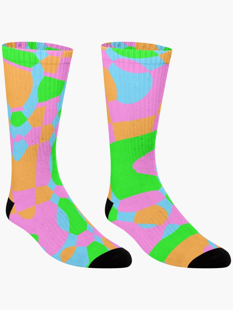 Thumbnail 3 of 5, Socks, Colorful Pattern Texture Design designed and sold by BeccaKenDesigns.