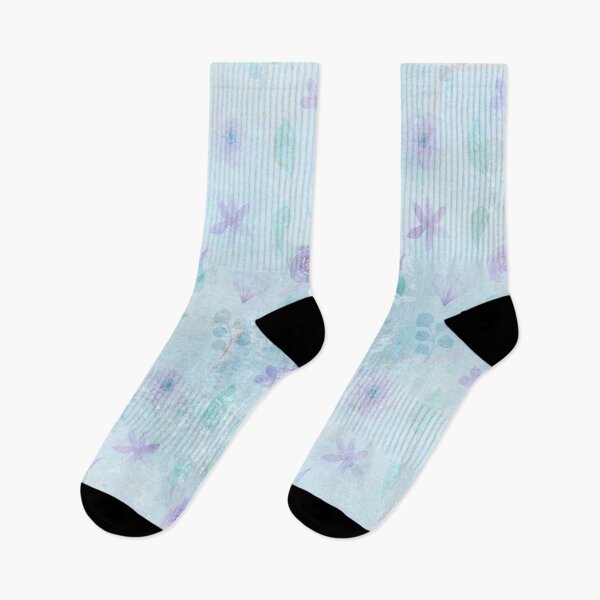 Item preview, Violet Flowers And Blue Leaves designed and sold by ColorsandShapes.
