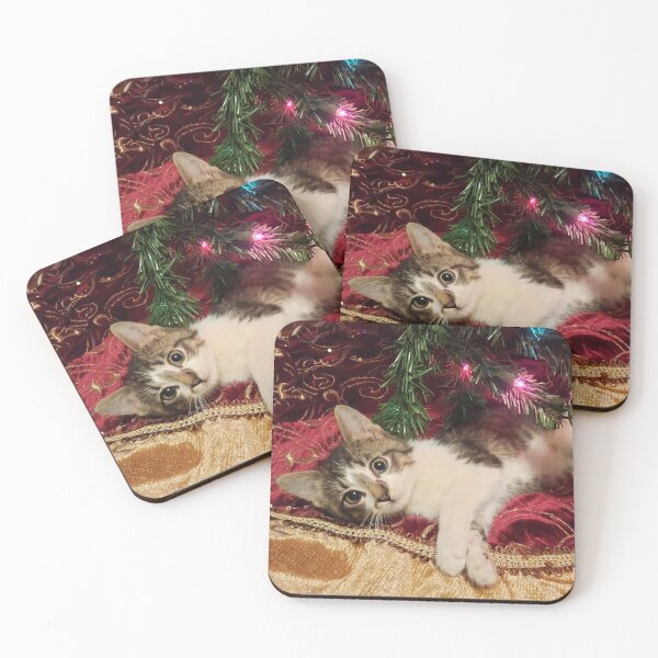 Item preview, Sweet Christmas Kitten designed and sold by brokenarrowink.