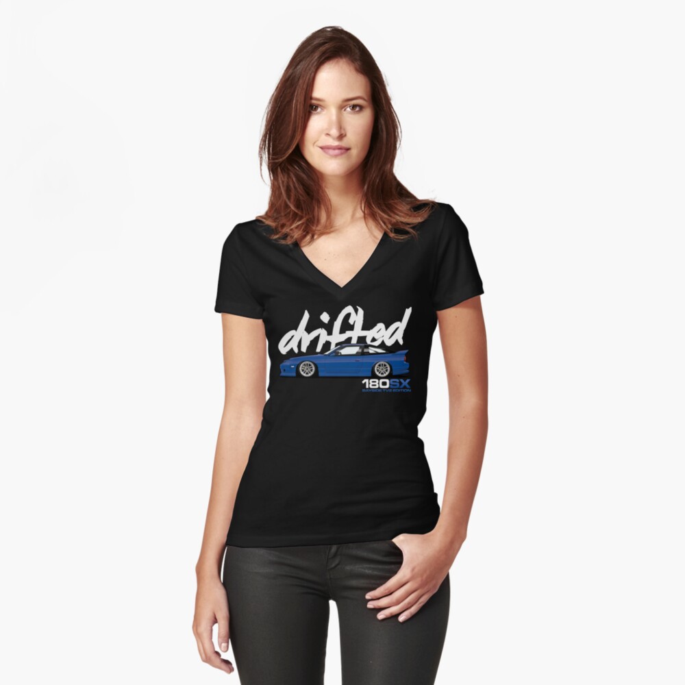 Item preview, Fitted V-Neck T-Shirt designed and sold by driftedshop.