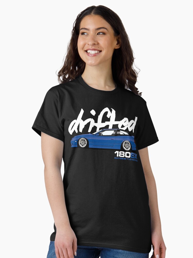 Thumbnail 2 of 7, Classic T-Shirt, Drifted 180sx Tee - Bayside TV2 Edition by Drifted designed and sold by driftedshop.