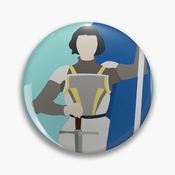 Item preview, St Joan of Arc- graphic art Close up (blue) designed and sold by TheCatholicLady.