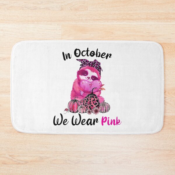 Item preview, In October We Wear Pink Sloth Breast Cancer Halloween Tee  designed and sold by DieterShop.