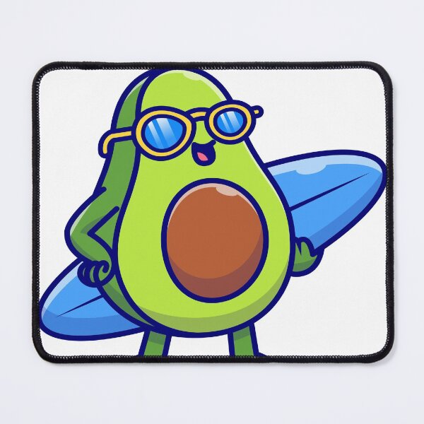 Item preview, Cute avocado with surfboard designed and sold by Royal Blue Clothing.