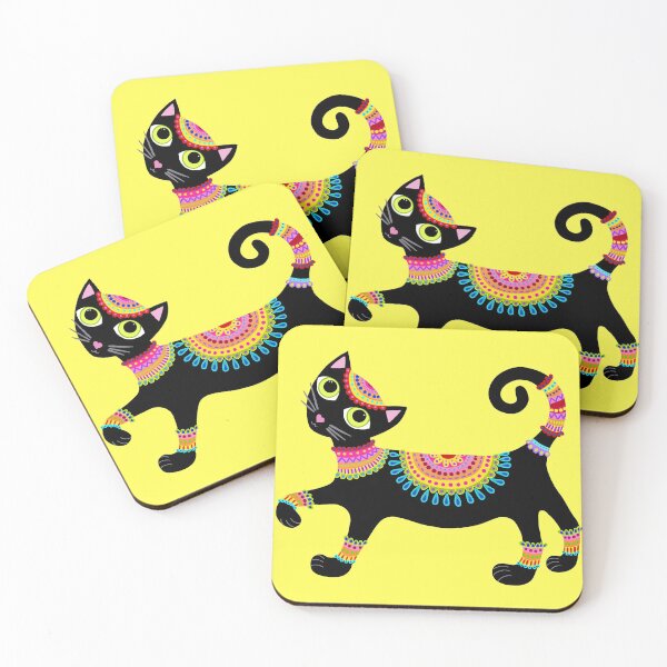 Item preview, Colourful cool kitty cat designed and sold by Soozie Wray.