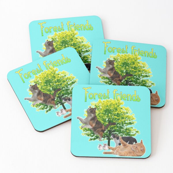 Item preview, cats and forest friends designed and sold by wonderfloral.