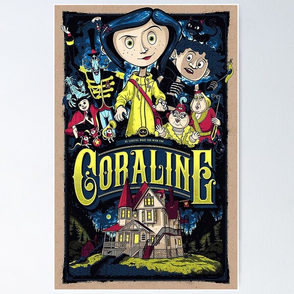 Coraline Poster, Wall Art & Fine Art Print, - Inspire Uplift