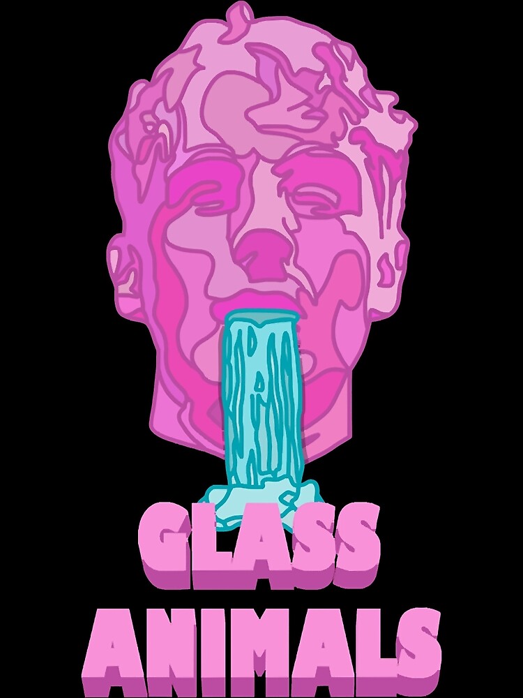 "Glass Animals Soda Waterfalls (Head and Logo)" Art Print by