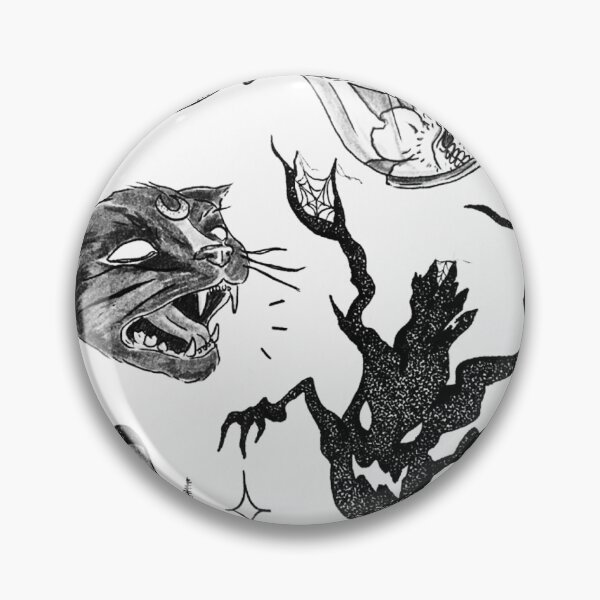 Aperçu de l'œuvre Impression de tatouage flash effrayant Halloween créée et vendue par A. Lee.
