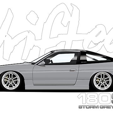 Artwork thumbnail, Drifted 180sx Tee - Storm Grey Edition by Drifted by driftedshop