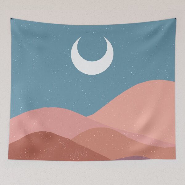 Item preview, Moon Lit Mountain Night designed and sold by PeachyLitchi.