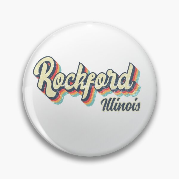 Item preview, Rockford city Illinois Retro Vintage 70s rainbow designed and sold by Teelogic.