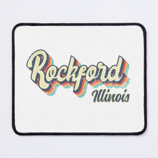 Item preview, Rockford city Illinois Retro Vintage 70s rainbow designed and sold by Teelogic.