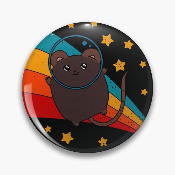 Item preview, Cute Vintage Chocolate Fancy Mouse Owner Retro Pet Mouse In Space designed and sold by JokeGysen.