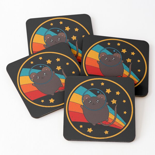 Item preview, Cute Vintage Chocolate Fancy Mouse Owner Retro Pet Mouse In Space designed and sold by JokeGysen.