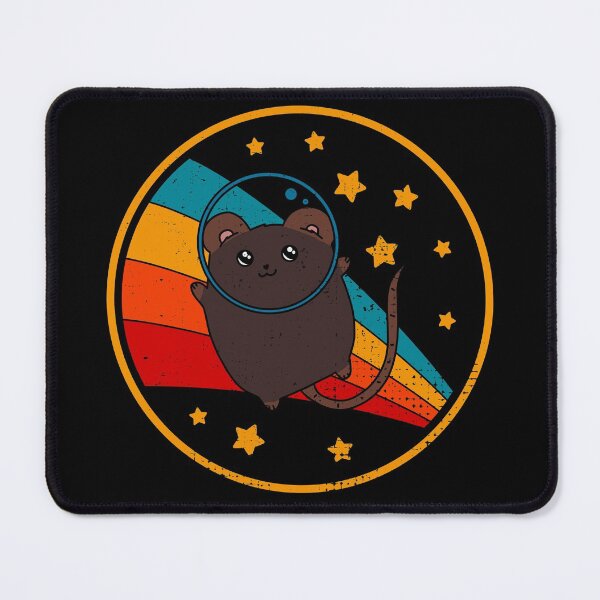 Item preview, Cute Vintage Chocolate Fancy Mouse Owner Retro Pet Mouse In Space designed and sold by JokeGysen.
