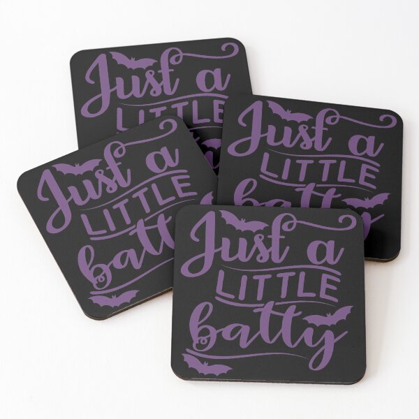 Item preview, Just A Little Batty. Funny Bat Halloween Design Quote. designed and sold by That Cheeky Tee.