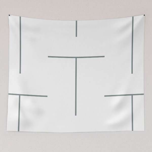Item preview, Minimal Classic Gray with White T Stripe Accent Design designed and sold by Rainbows Rock.