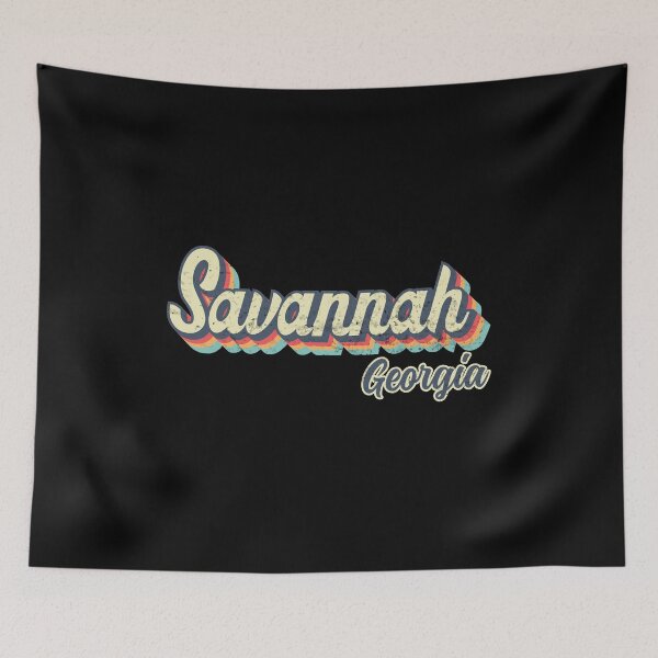 Item preview, Savannah city Georgia Retro Vintage 70s rainbow designed and sold by Teelogic.