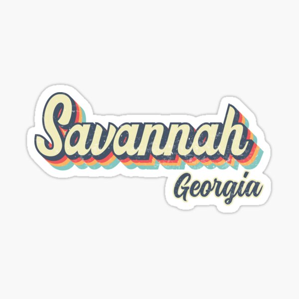 Item preview, Savannah city Georgia Retro Vintage 70s rainbow designed and sold by Teelogic.