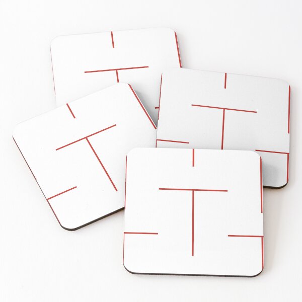 Item preview, Minimal Red Classic White With Red T Stripe Accent Design designed and sold by Rainbows Rock.